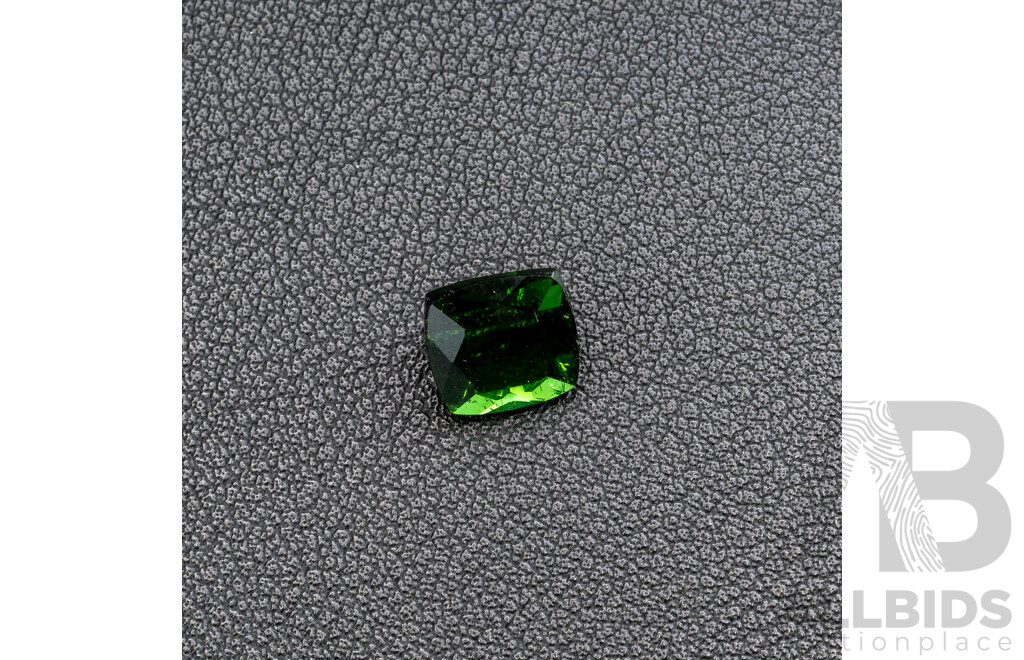 Green Tourmaline, Untreated Natural Cushion Cut Gemstone, 5.15ct