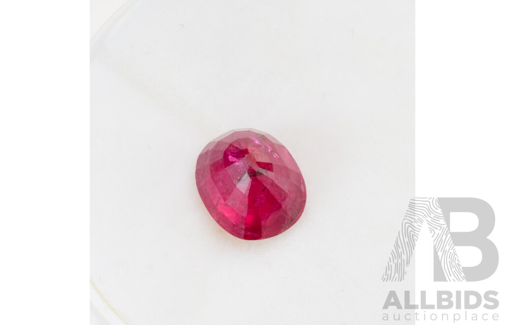 Ruby, Untreated Natural Oval Cut Gemstone, 1.90ct