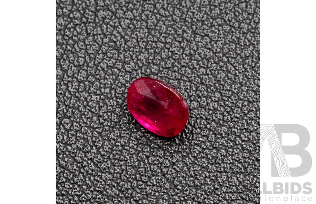 Ruby, Untreated Natural Oval Cut Gemstone, 1.90ct