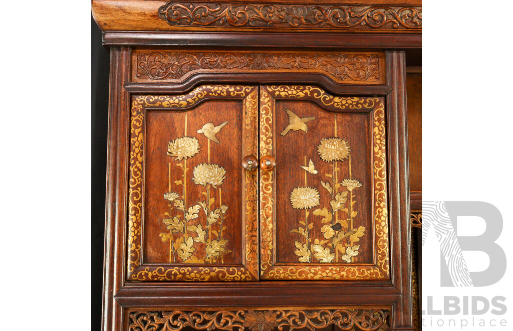 Vintage Japanese Shodona Style Fitted Cabinet, Circa 1950s