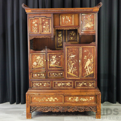 Vintage Japanese Shodona Style Fitted Cabinet, Circa 1950s