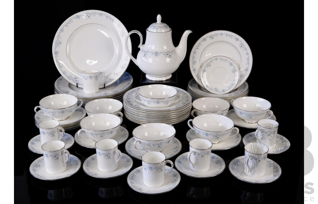 Royal Doulton Porcelain 57 Piece Dinner Service for Eight in Angelique Pattern