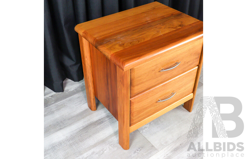 Pair of Timber Bedsides by Davis Furniture