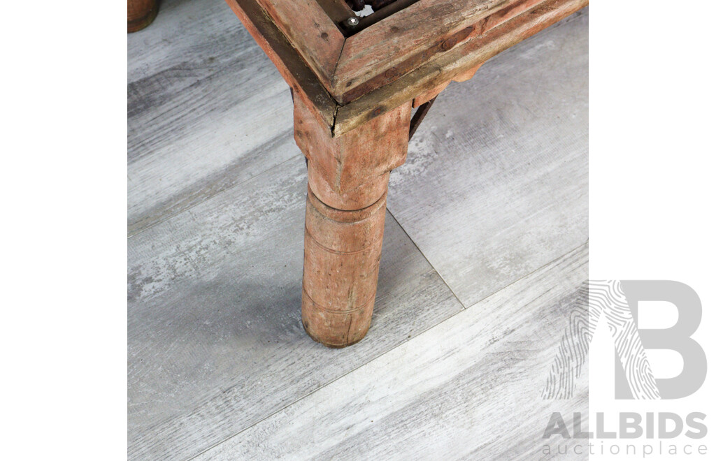 Antique Indian Window Grate Coffee Table