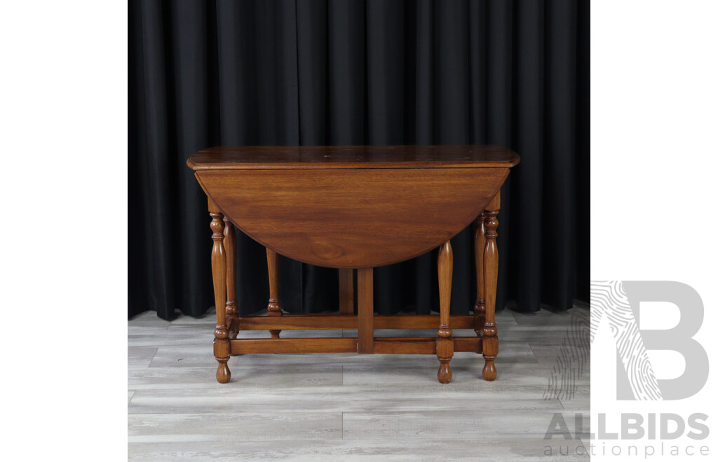 Victorian Style Mahogany Drop Side Table