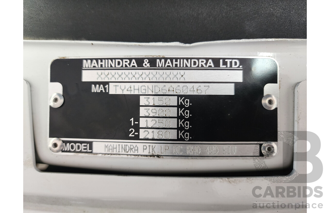 7/2013 Mahindra Pik-Up (4x4) S5 11 UPGRADE Double Cab Utility White 2.2L