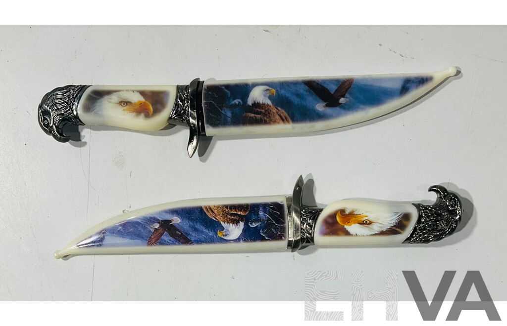 Pair of Wildlife Collection Eagle Display Knives