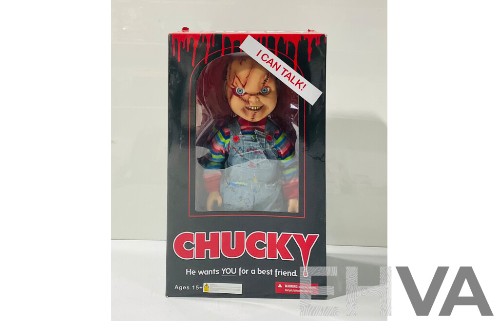 Collectable Talking Chucky Doll From Bride of Chucky by Mezcotoyz in Original Packaging