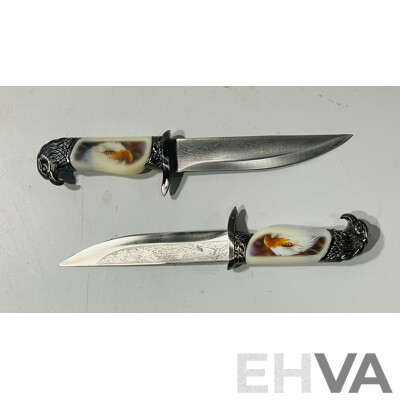 Pair of Wildlife Collection Eagle Display Knives