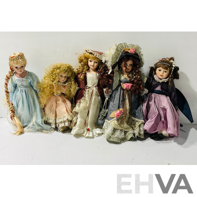 Collection of Vintage Ceramic Dolls