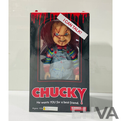 Collectable Talking Chucky Doll From Bride of Chucky by Mezcotoyz in Original Packaging