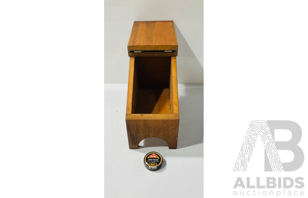 Small Timber Trunk and Shoe Shine Box