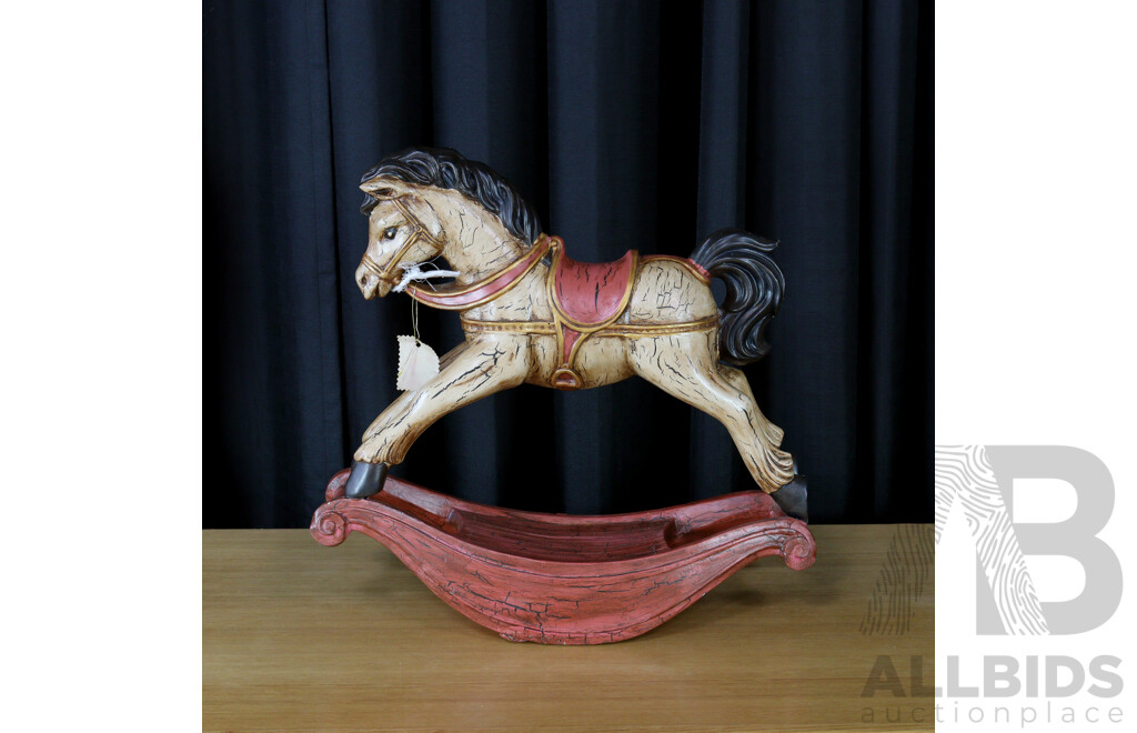 Miniature Hand Painted Moulded Rocking Horse