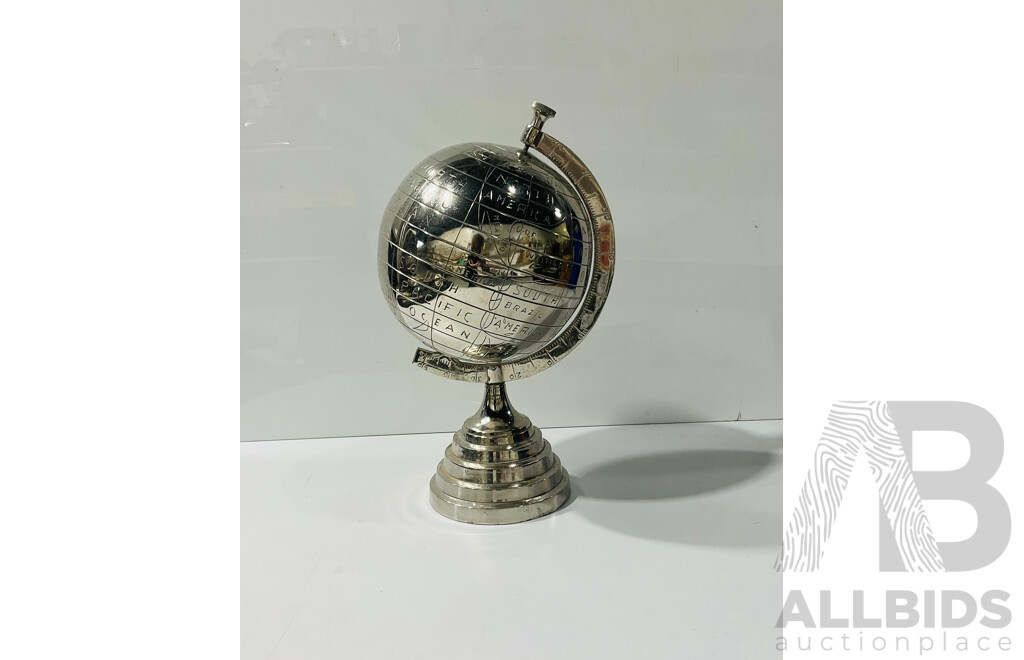 Interesting Metal Globe of the Earth