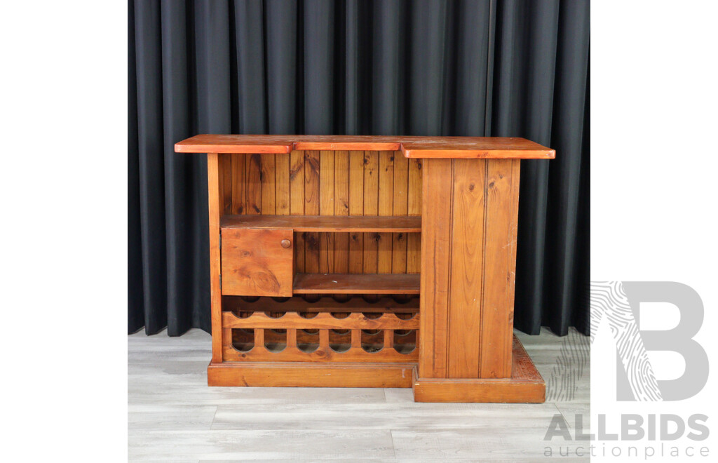 Rustic Pine Bar Unit