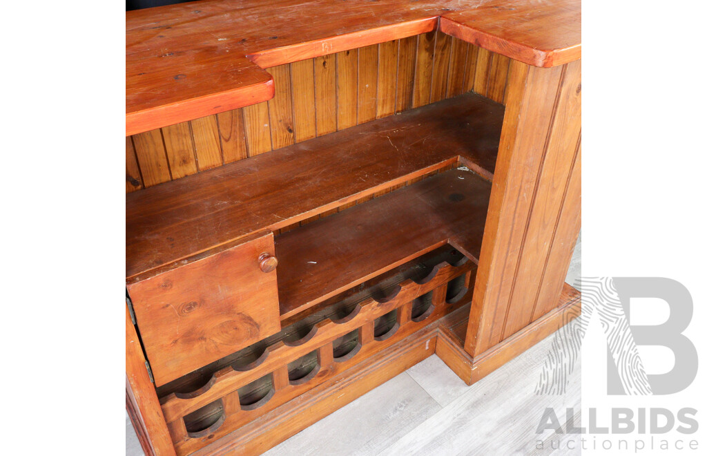 Rustic Pine Bar Unit