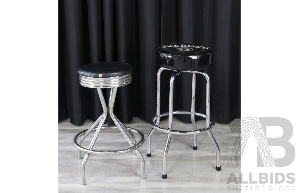 Leather Top Jack Daniels Stool and Another