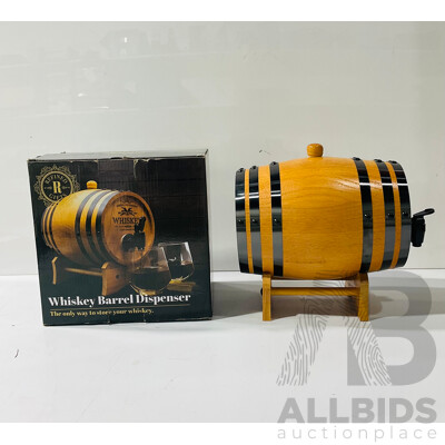 Refined Gifts Whiskey Barrel Dispenser in Original Packaging