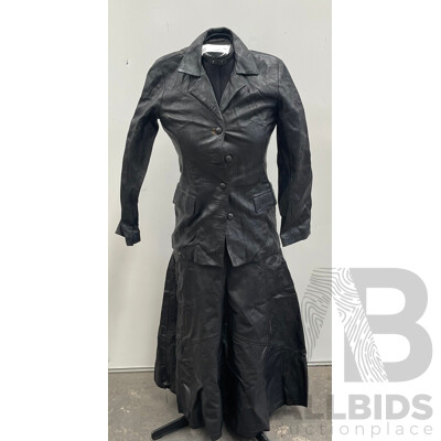 A-One Leather Motorcycle Jacket and Skirt