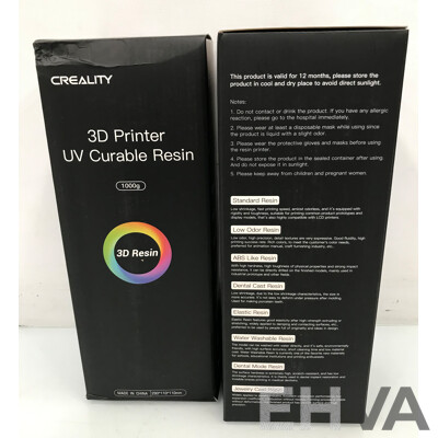 Creality 3D Printer UV Curable Standard Resin (Transparent Green) - Lot of 4