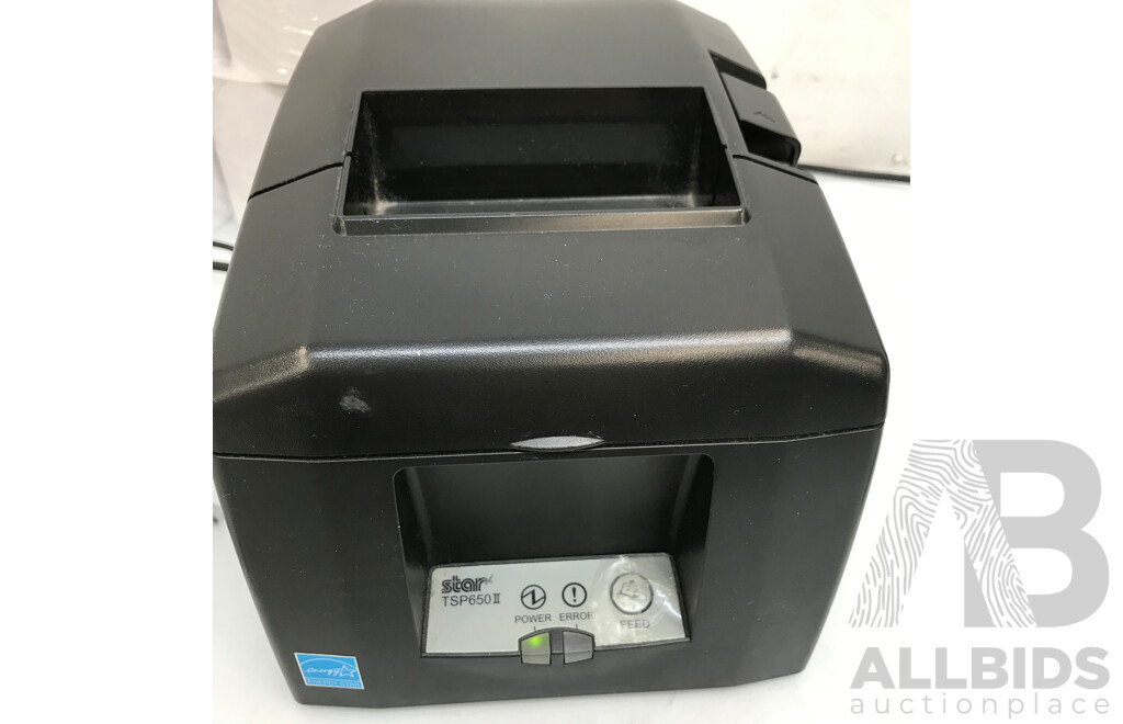 Star Micronics Direct Thermal Printer, Socket Scanner and Charging Dock, and Thermal Labels