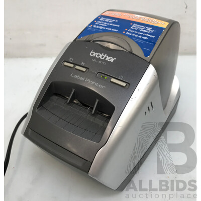 Brother (QL-570) Label Printer Machine with Power Supply