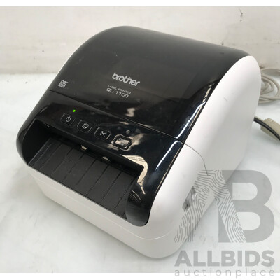 Brother (QL-1100) Label Printer Machine with Power Supply and USB Connection