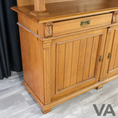 Large Oak Art Nouveau Kitchen Dresser