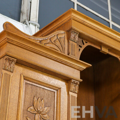 Large Oak Art Nouveau Kitchen Dresser