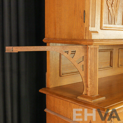 Large Oak Art Nouveau Kitchen Dresser