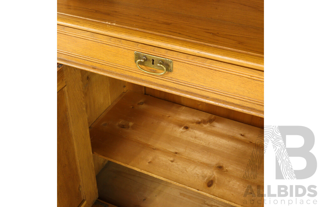 Large Oak Art Nouveau Kitchen Dresser