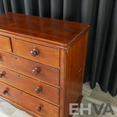 Victorian Cedar Chest of Five Drawers