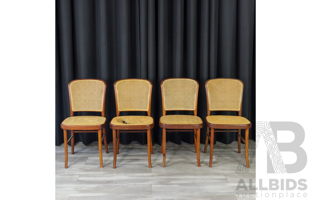 Set of Four Bentwood Dining Chairs