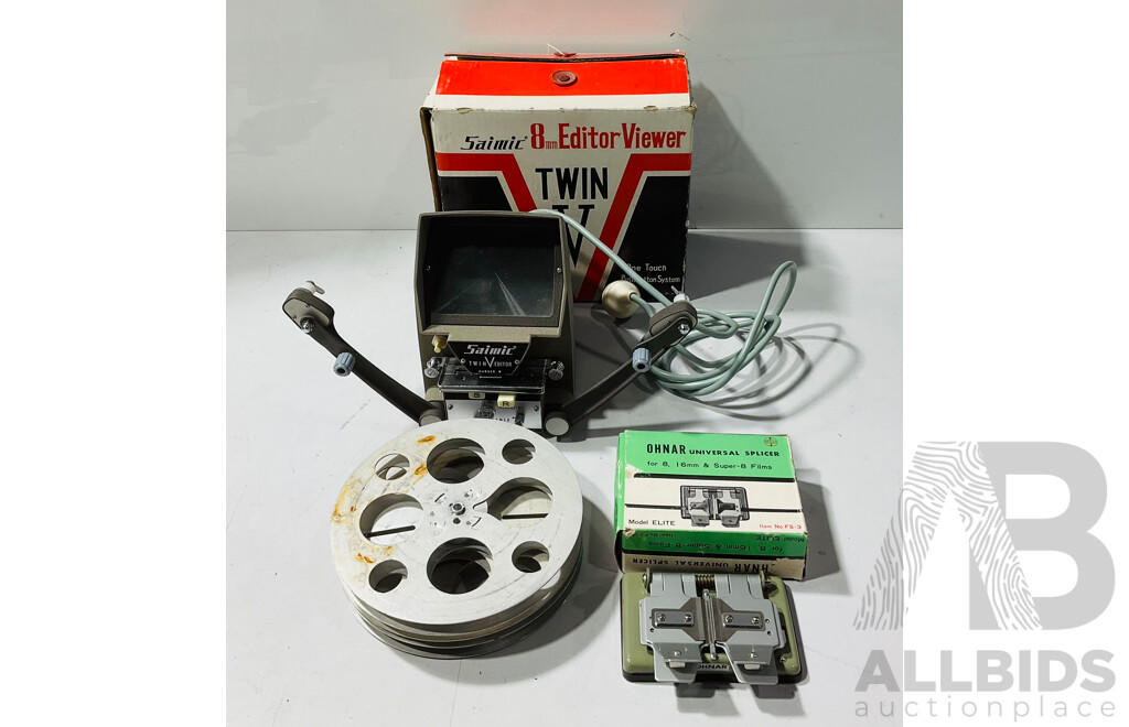 Vintage Saimic Twin V 8mm Editor-viewer and Ohnar Elite Universal Splicer