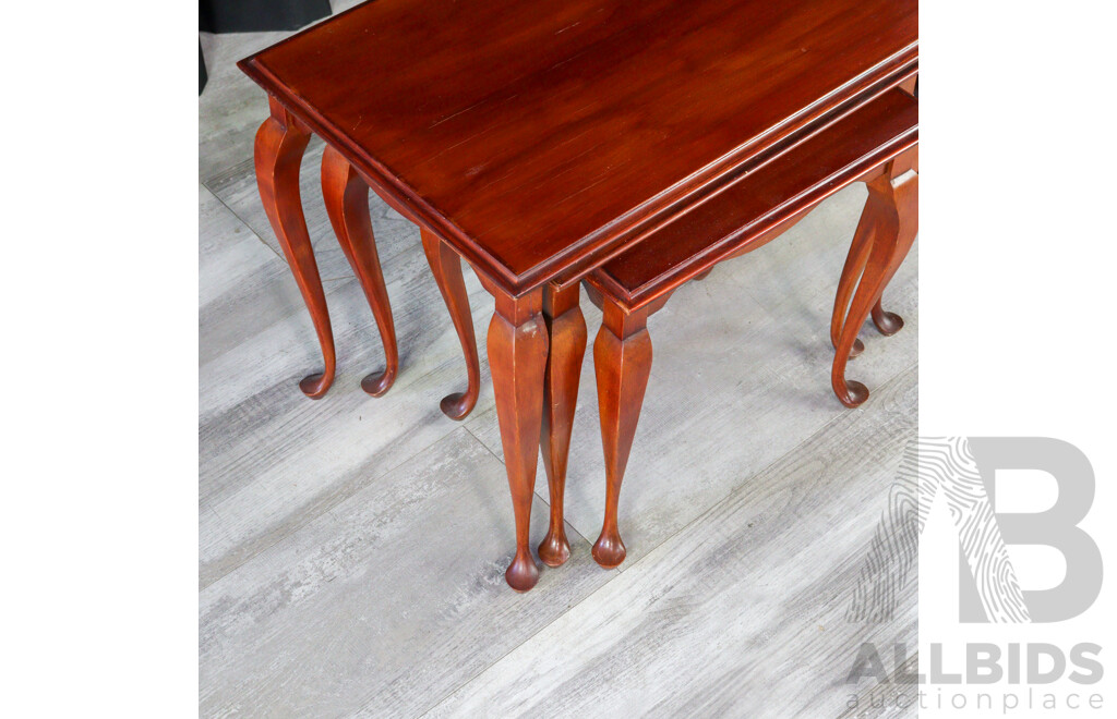 Neat of Three Queen Anne Style Side Tables