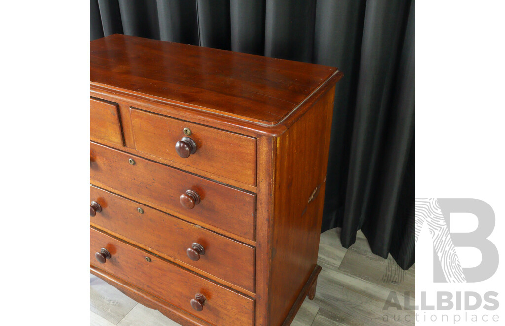 Victorian Cedar Chest of Five Drawers