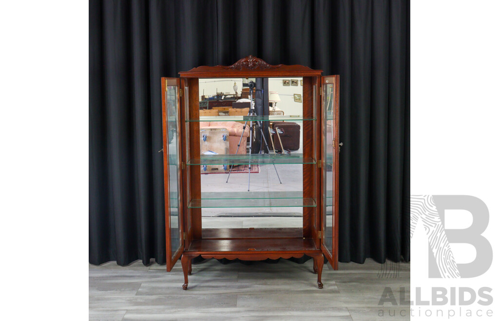 Queen Anne Style Display Case