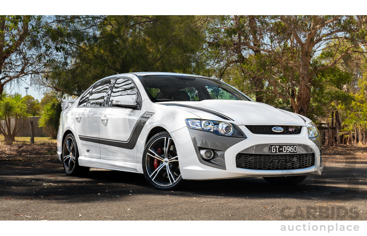 5/2012 Ford Performance Vehicles FPV GT 335 Boss FG MK2 Build No.0960 4d Sedan Winter White Supercharged V8 5.0L