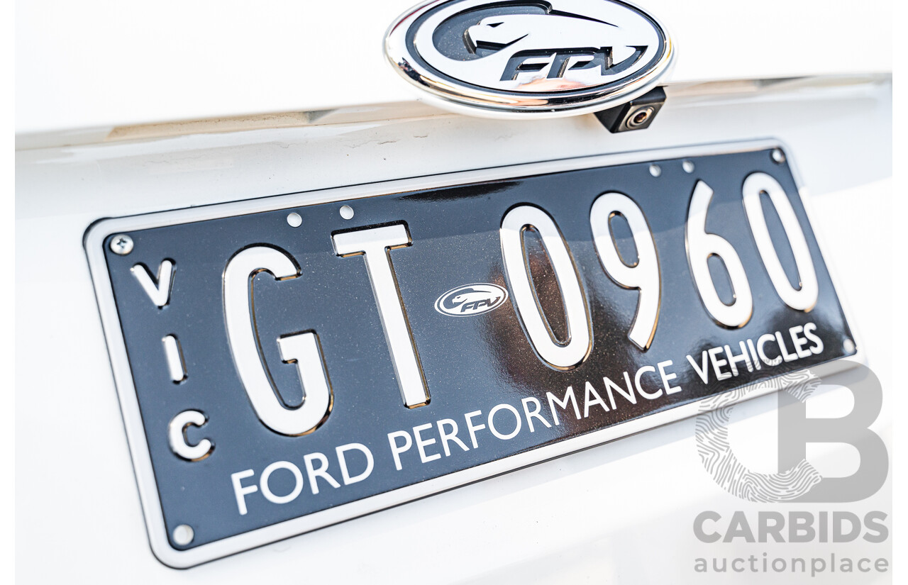 5/2012 Ford Performance Vehicles FPV GT 335 Boss FG MK2 Build No.0960 4d Sedan Winter White Supercharged V8 5.0L