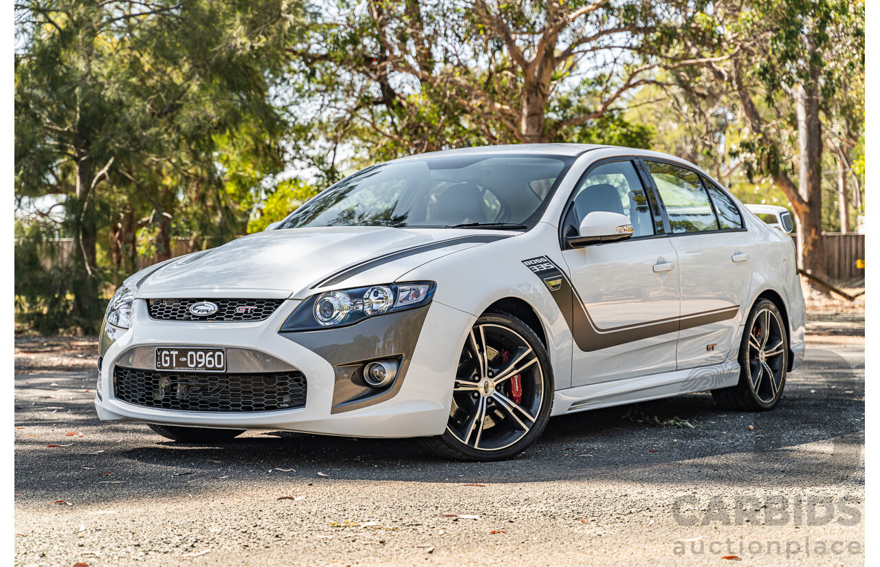 5/2012 Ford Performance Vehicles FPV GT 335 Boss FG MK2 Build No.0960 4d Sedan Winter White Supercharged V8 5.0L