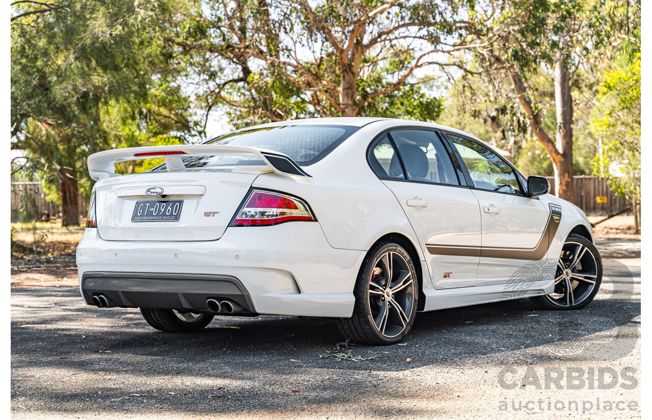 5/2012 Ford Performance Vehicles FPV GT 335 Boss FG MK2 Build No.0960 4d Sedan Winter White Supercharged V8 5.0L