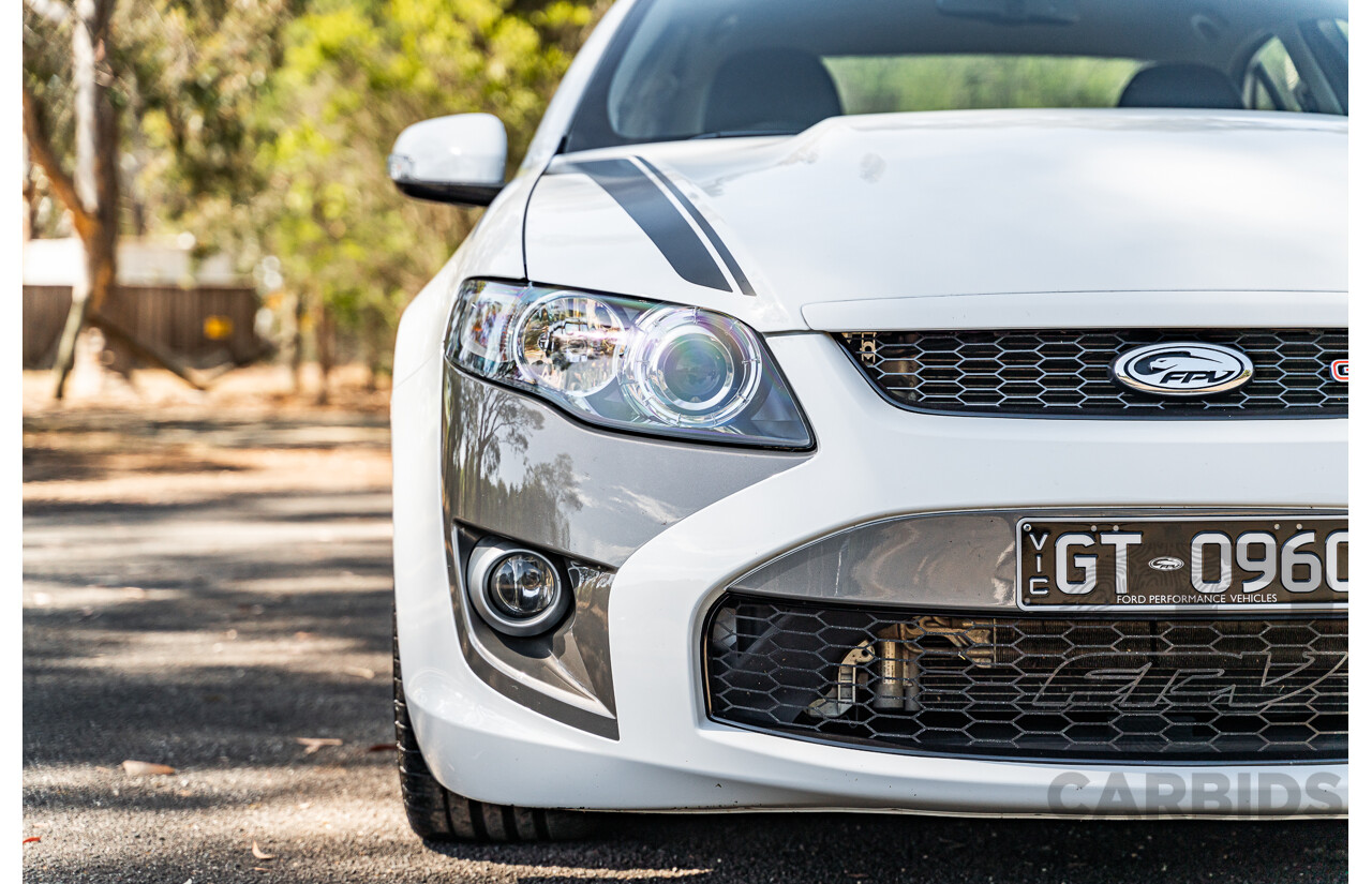 5/2012 Ford Performance Vehicles FPV GT 335 Boss FG MK2 Build No.0960 4d Sedan Winter White Supercharged V8 5.0L