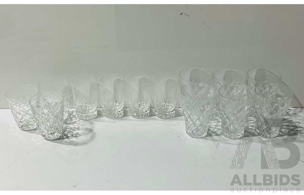 Collection Quality Cut Crystal Whisky Tumblers