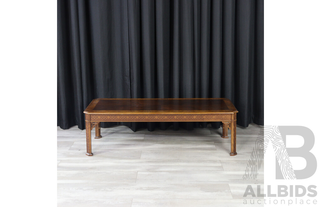 Bur Walnut Coffee Table with Cross Veneered Top