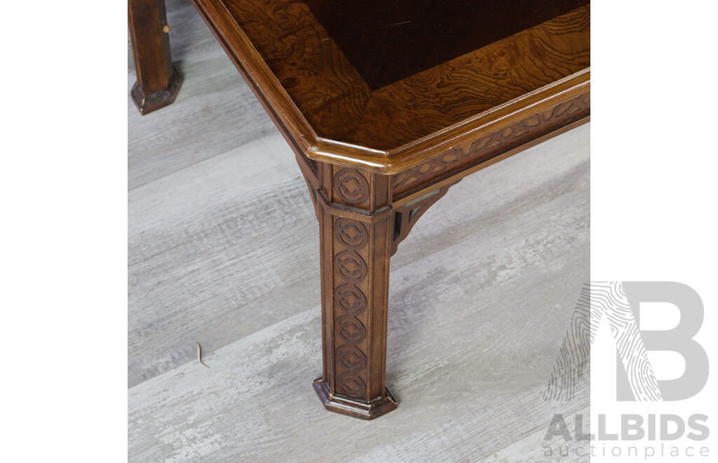 Bur Walnut Coffee Table with Cross Veneered Top