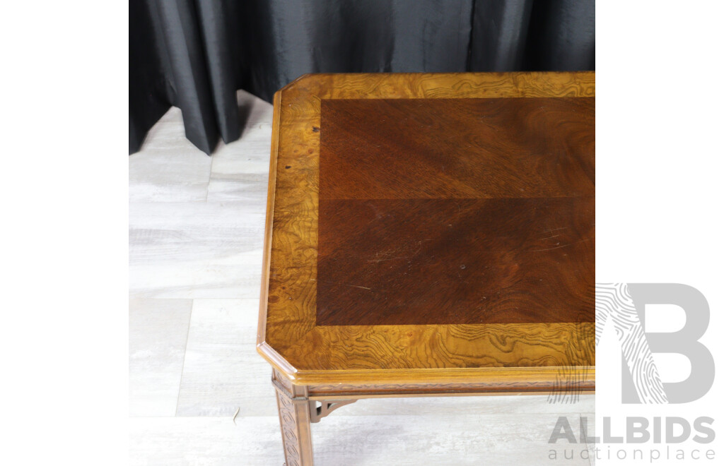 Bur Walnut Coffee Table with Cross Veneered Top