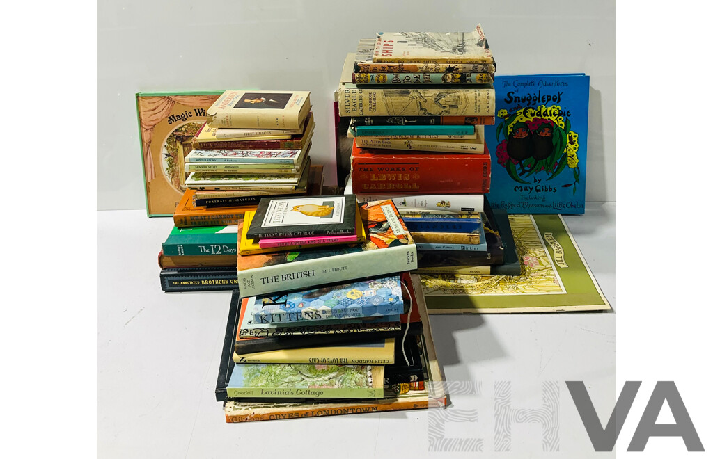 Collection Vintage & Other Childrens Books Including Lewis Carroll, Little Lass Illustrated by Frank Hart, a Dog of Flanders, and Much More
