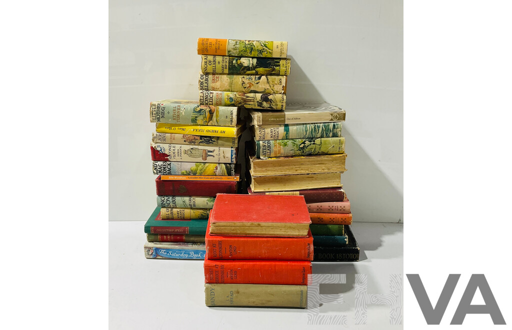 Collection Vintage Childrens Books Including Multiple First Edition Mary Grant Bruce Billabiong Titles, Four Saturday Book Titles and More