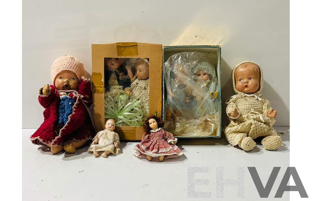 Collection of Vintage Porcelain and Other Baby Dolls