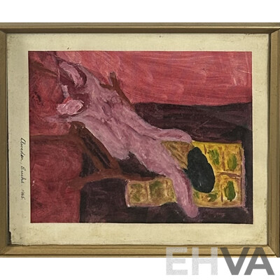 James Scott-Findlay, (20th Century), Marilyn at The Window, (1965), Vintage Oil on Card, 32 x 27 cm (frame)